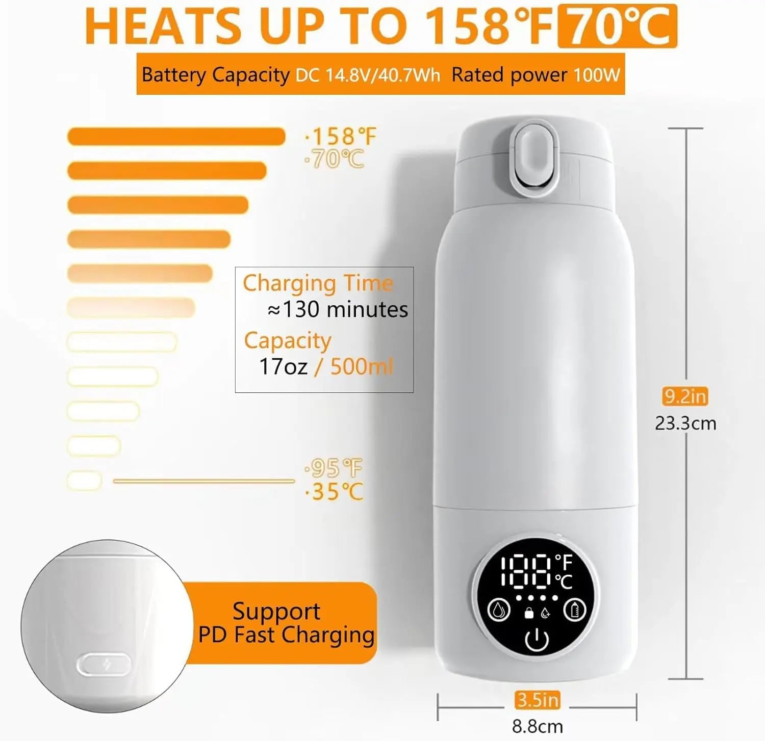 Portable Milk Warmer for Travel