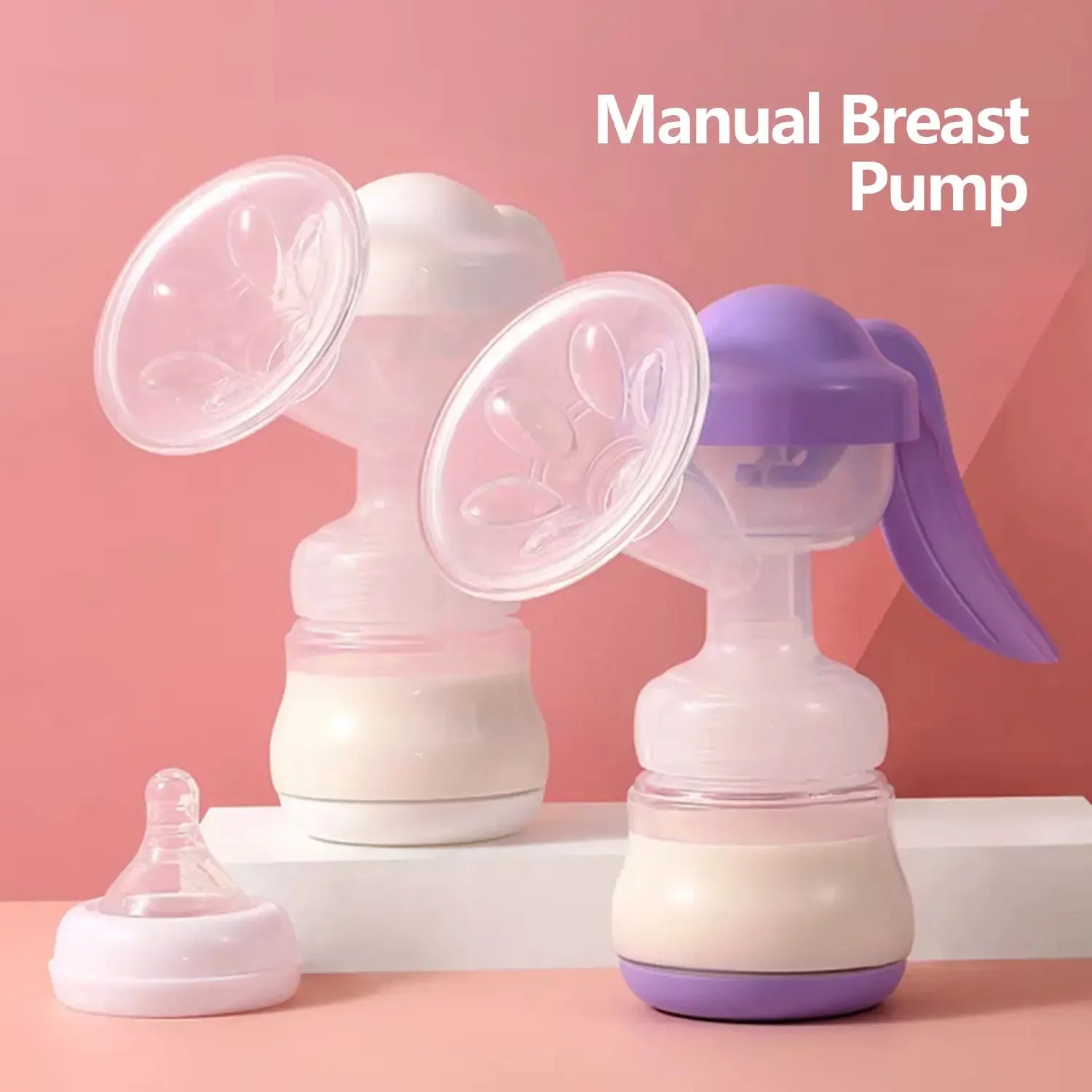 2 and 1 manual breast pump