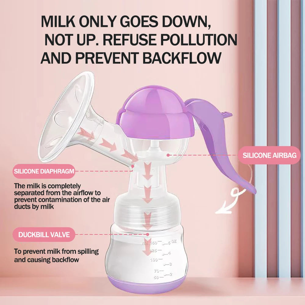 2 and 1 manual breast pump